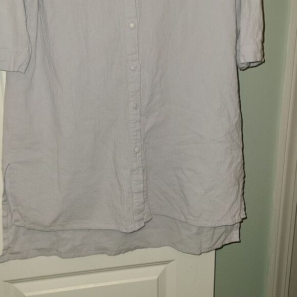 Oversized Button Down Boyfriend Shirt - Picture 4 of 12